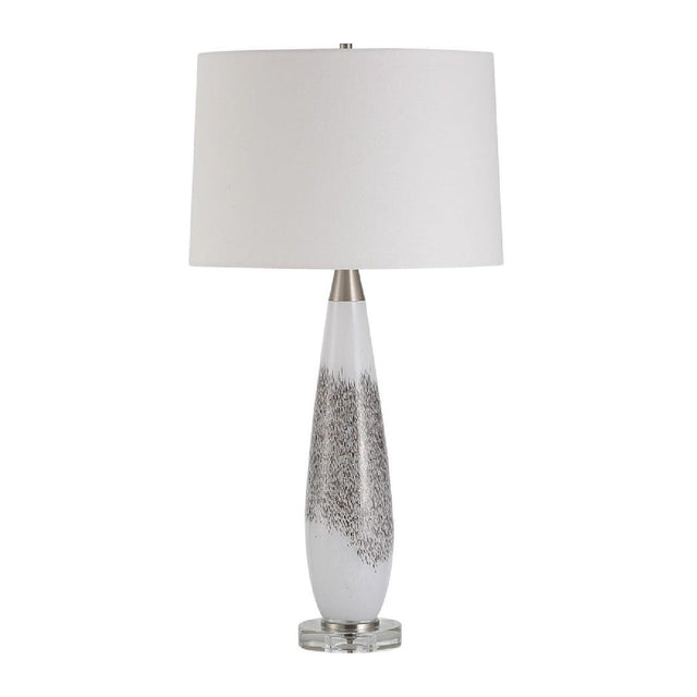 Modern European furniture - Gray & Silver Glass Table Lamp by Uttermost  Quinn - www.oroa.com