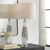 Modern European furniture - Gray & Silver Glass Table Lamp by Uttermost  Quinn - www.oroa.com