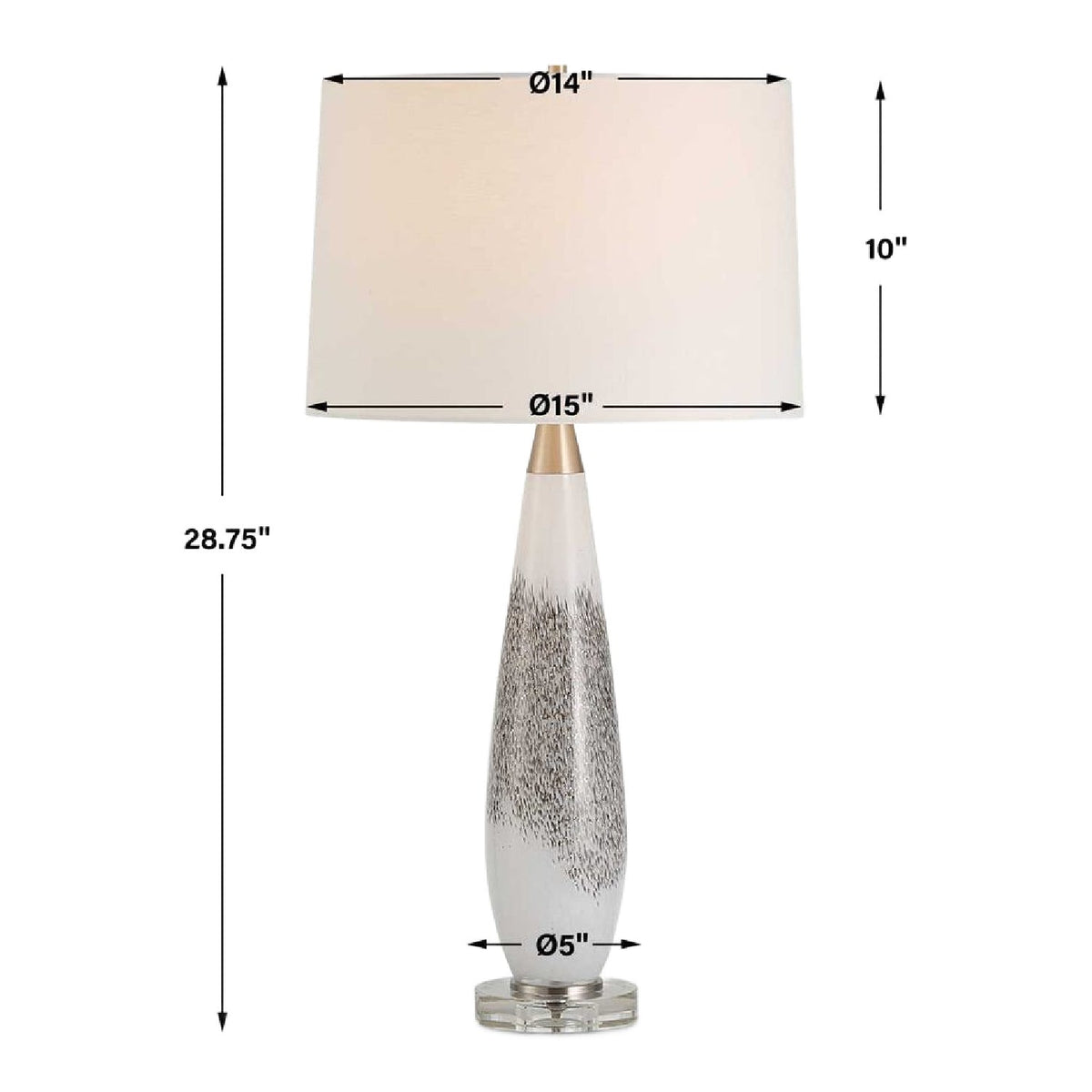Modern European furniture - Gray & Silver Glass Table Lamp by Uttermost  Quinn - www.oroa.com