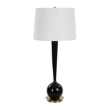Black Glazed Ceramic Table Lamp by Uttermost Brielle, alternate view 3