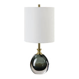 Smoky Blue Glass Buffet Lamp by Uttermost Enigma