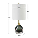Smoky Blue Glass Buffet Lamp by Uttermost Enigma, alternate view 4