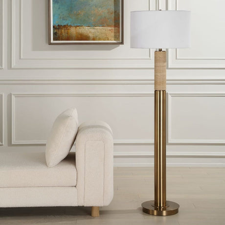 Travertine Column Floor Lamp | Uttermost Knox - www.oroa.com