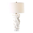 Modern European furniture - White Ceramic Ridged Table Lamp by Uttermost Wisp - www.oroa.com
