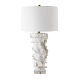Modern European furniture - White Ceramic Ridged Table Lamp by Uttermost Wisp - www.oroa.com