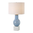 Modern European furniture - Seeded Blue Glass Table Lamp by Uttermost Clear Sky - www.oroa.com