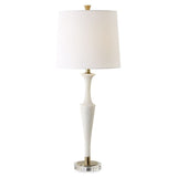 Modern European furniture - White Man-Made Stone Table Lamp by Uttermost Colette - www.oroa.com