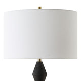 Modern European furniture - Geometrical Black Stone Table Lamp by Uttermost Threefold - www.oroa.com