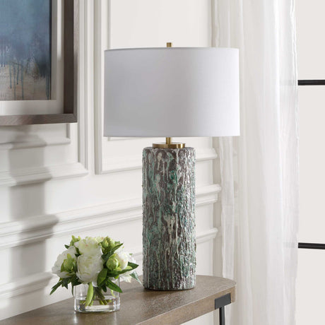 Crackled Ceramic Table Lamp by Uttermost Meltdown, alternate view 7