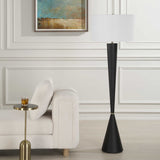 Modern European furniture - Black Iron Tapered Floor Lamp - www.oroa.com