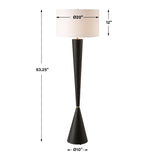 Modern European furniture - Black Iron Tapered Floor Lamp - www.oroa.com