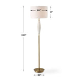 White Ceramic Floor Lamp | Uttermost Quite The Buzz - www.oroa.com