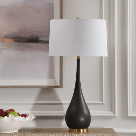Black Teardrop-Shaped Table Lamp by Uttermost Nocturnal, alternate view 2