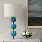 Blue Ceramic Spheres Table Lamp by Uttermost Palawan, alternate view 7