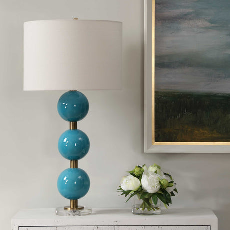 Blue Ceramic Spheres Table Lamp by Uttermost Palawan, alternate view 7