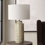 Patterned Cream Ceramic Table Lamp by Uttermost Laurel, alternate view 5