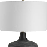 Modern European furniture - Ribbed Gray Ceramic Table Lamp by Uttermost Graphite - www.oroa.com