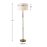 White Marble Column Floor Lamp by Uttermost Faro, alternate view 4