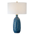 Modern European furniture - Blue Organic-Fluted Ceramic Table Lamp by Uttermost Bixby - www.oroa.com
