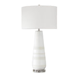 White & Gray Ceramic Table Lamp by Uttermost Santino, alternate view 3