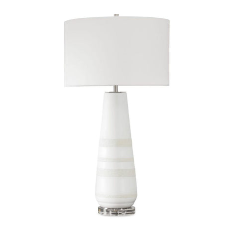 White & Gray Ceramic Table Lamp by Uttermost Santino, alternate view 3