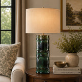 Modern European furniture - Green Glazed Ceramic Table Lamp by Uttermost Loch - www.oroa.com