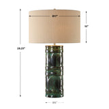 Modern European furniture - Green Glazed Ceramic Table Lamp by Uttermost Loch - www.oroa.com