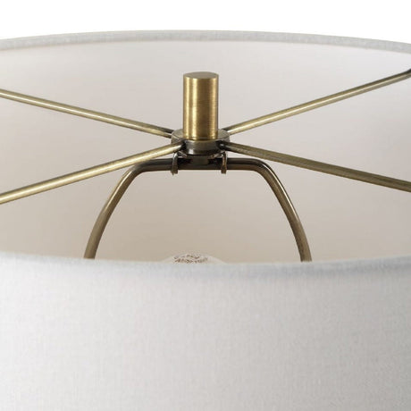 Scalloped Dark Oak Table Lamp by Uttermost Forage, alternate view 7