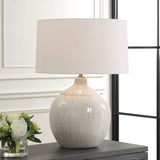 White Glaze Ceramic Table Lamp by Uttermost Dribble, alternate view 2
