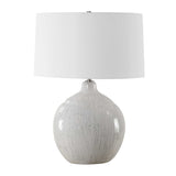 White Glaze Ceramic Table Lamp by Uttermost Dribble, alternate view 3