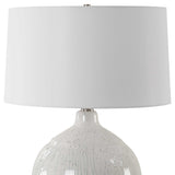 White Glaze Ceramic Table Lamp by Uttermost Dribble, alternate view 4