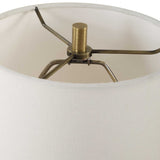 Modern European furniture - Carved Travertine Accent Lamp - www.oroa.com