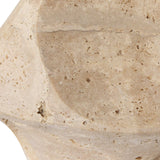 Modern European furniture - Carved Travertine Accent Lamp - www.oroa.com
