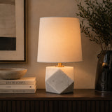 Modern European furniture - Faceted White Marble Table Lamp - www.oroa.com