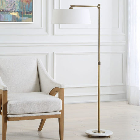 Brushed Brass Adjustable Floor Lamp by Uttermost Branch Out, alternate view 2