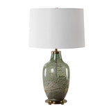 Green Translucent Glass Table Lamp by Uttermost Chianti, alternate view 3