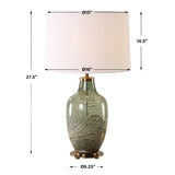 Green Translucent Glass Table Lamp by Uttermost Chianti, alternate view 8
