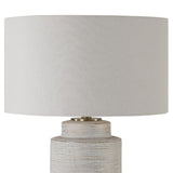 Ribbed White Ceramic Table Lamp by Uttermost Crimp, alternate view 5