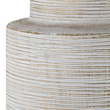 Ribbed White Ceramic Table Lamp by Uttermost Crimp, alternate view 6