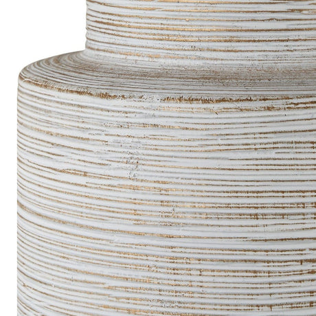 Ribbed White Ceramic Table Lamp by Uttermost Crimp, alternate view 6