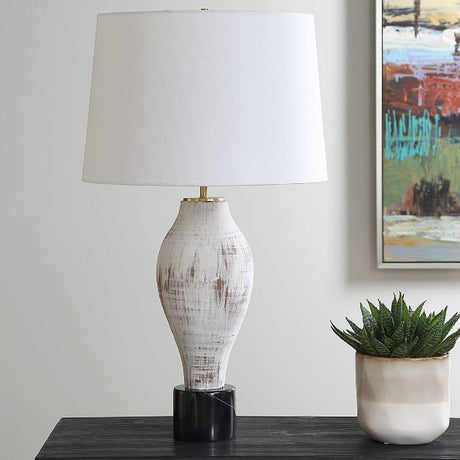 Distressed Porcelain Table Lamp by Uttermost Magdaline, alternate view 2