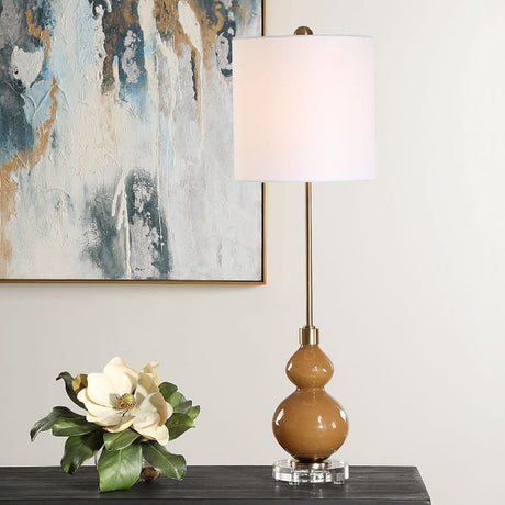 Brown Seeded Glass Buffet Lamp by Uttermost Sienna, alternate view 8