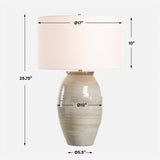 Gray Glazed Ceramic Table Lamp by Uttermost Amos, alternate view 7