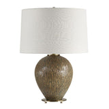 Distressed Brown Ceramic Table Lamp by Uttermost Rya, alternate view 4