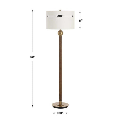 Dark Oak Stem Floor Lamp by Uttermost Keros, alternate view 4