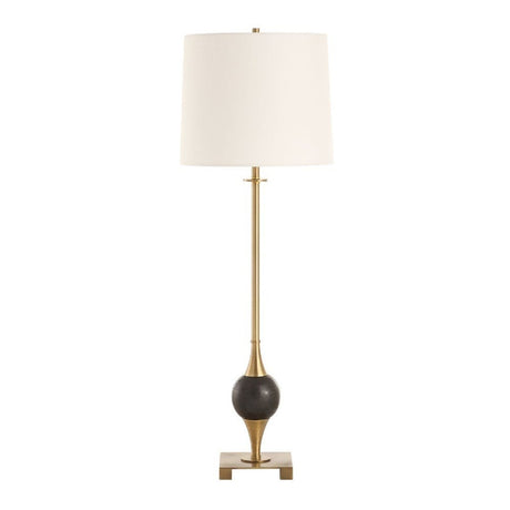 White Linen Shade Buffet Lamp by Uttermost Dempsey, alternate view 4