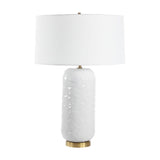 White Linen Drum Table Lamp by Uttermost Iona, alternate view 3