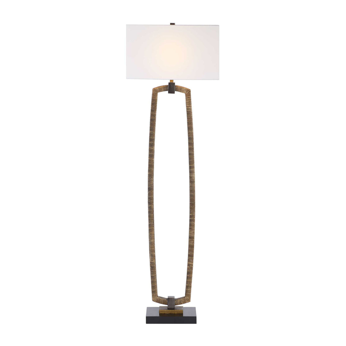 Modern European furniture - Carved Antique Gold Floor Lamp - www.oroa.com