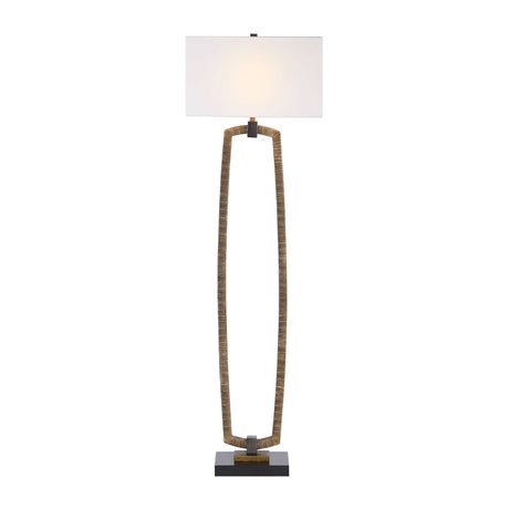 Modern European furniture - Carved Antique Gold Floor Lamp - www.oroa.com