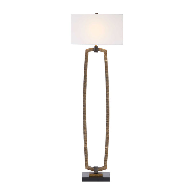 Modern European furniture - Carved Antique Gold Floor Lamp - www.oroa.com